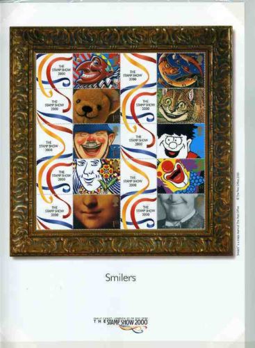 2000 GB - LS1 - "Stamp Show 2000" Greetings Smiler - Bends (10)